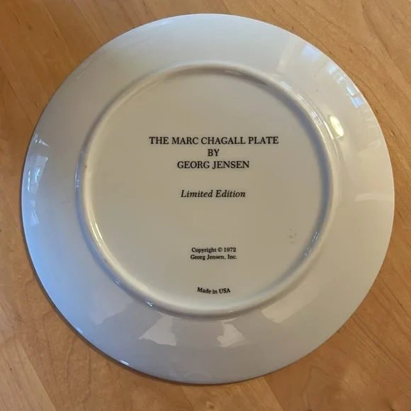 Marc Chagall for Georg Jensen Collectors Plate The Lovers - Picture 2 of 2